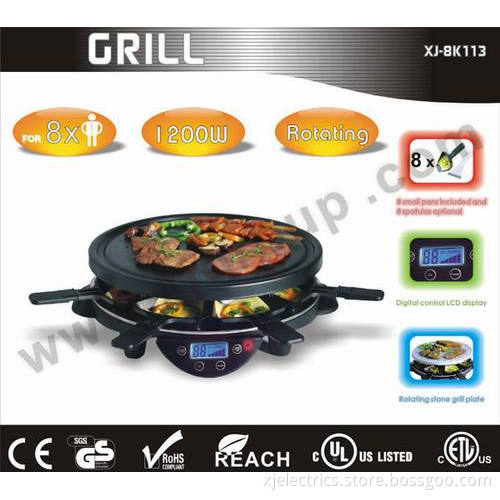 Rotating grill with LCD display
